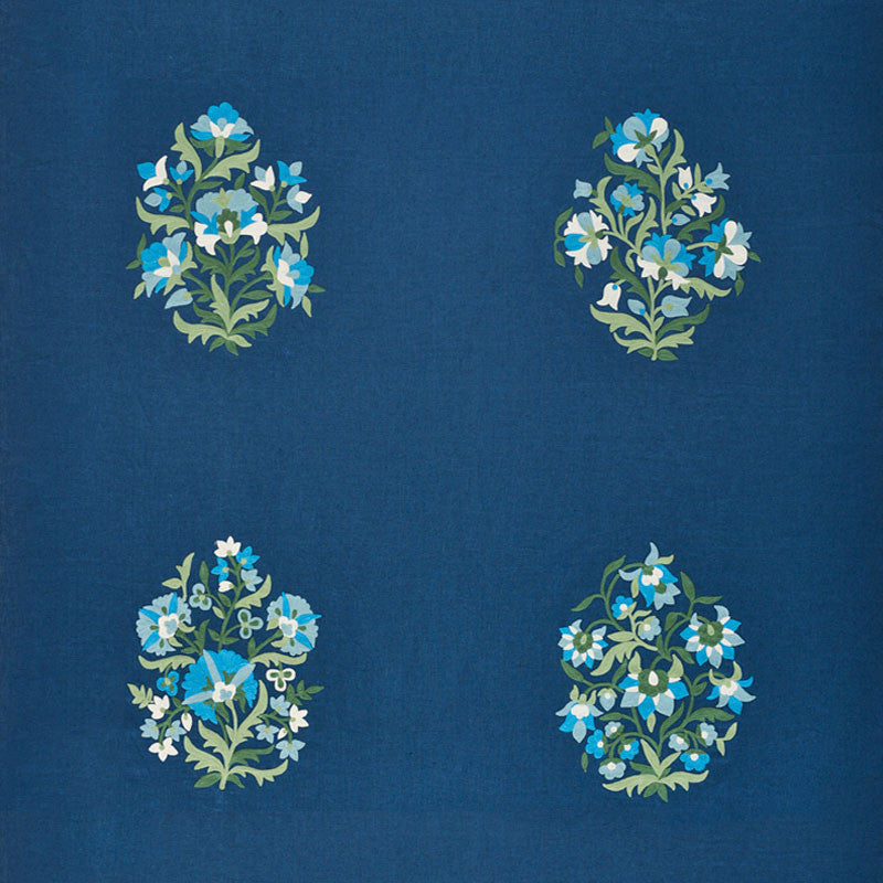 Antalya Medallion Embroidery Aegean 75740 by Schumacher Designer Fabric Ottoman-Chic 85% Linen, 15% Acrylic Wyzenbeek 68,000 Horizontal: 56 and Vertical: 52.5 56 - Swanky Fabrics -