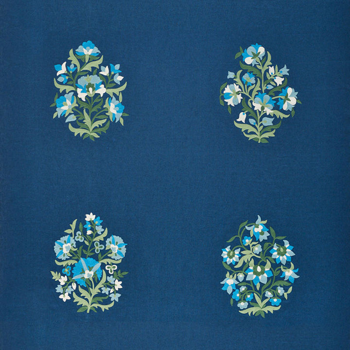 Antalya Medallion Embroidery Aegean 75740 by Schumacher Designer Fabric Ottoman-Chic 85% Linen, 15% Acrylic Wyzenbeek 68,000 Horizontal: 56 and Vertical: 52.5 56 - Swanky Fabrics -