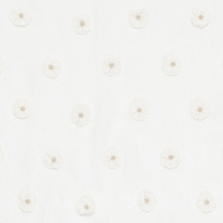 Button Flower Sheer Ivory 75750 by Schumacher Designer Fabric Natural-Sheers 100% Linen - Horizontal: 6.5 and Vertical: 10 54 - Swanky Fabrics -