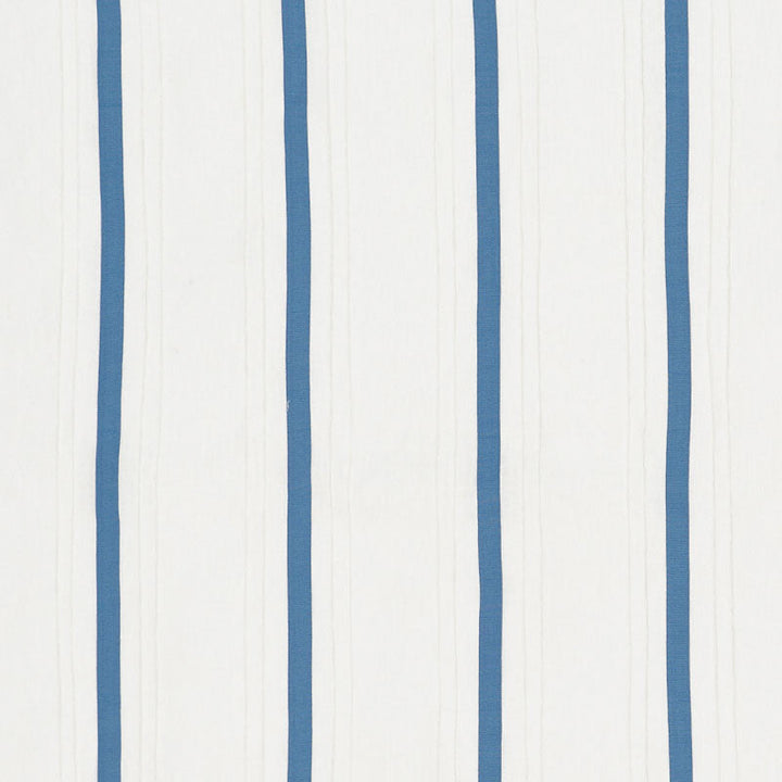 Stripe Applique Sheer Blue 75760 by Schumacher Designer Fabric NATURAL SHEERS LINEN 90% POLYESTER 10% INDIA </p><p>Repeat: Horizontal: and Vertical: 50.75 - Swanky Fabrics -