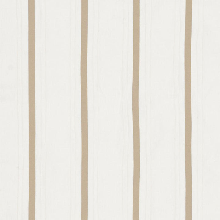 Stripe Applique Sheer Tan 75762 by Schumacher Designer Fabric NATURAL SHEERS LINEN 90% POLYESTER 10% INDIA </p><p>Repeat: Horizontal: 6 1/2" (17CM) and Vertical: 50.75 - Swanky Fabrics -