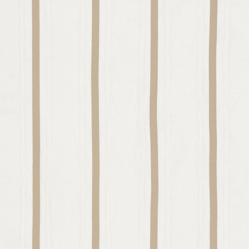 Stripe Applique Sheer Tan 75762 by Schumacher Designer Fabric NATURAL SHEERS See Sample INDIA - </p><p>Repeat: Horizontal: 6 1/2" (17CM) and Vertical: - 50 3/4" (129CM) - Swanky Fabrics -