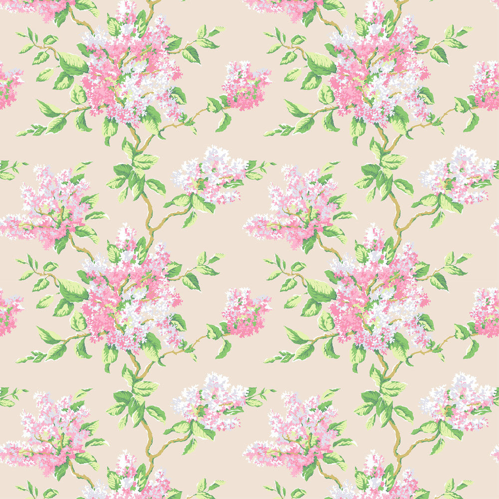 7583-7 Lilacs by Bassett Mcnab Designer Fabric BASSETT MCNAB PRINTS 100%COT ENGLAND Horizontal: 27 and Vertical: 25.25 54 in - Swanky Fabrics -