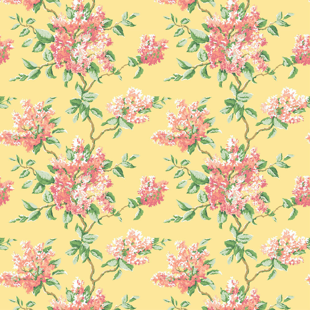 7583-9 Lilacs by Bassett Mcnab Designer Fabric BASSETT MCNAB PRINTS 100%COT ENGLAND Horizontal: 27 and Vertical: 25.25 54 in - Swanky Fabrics -
