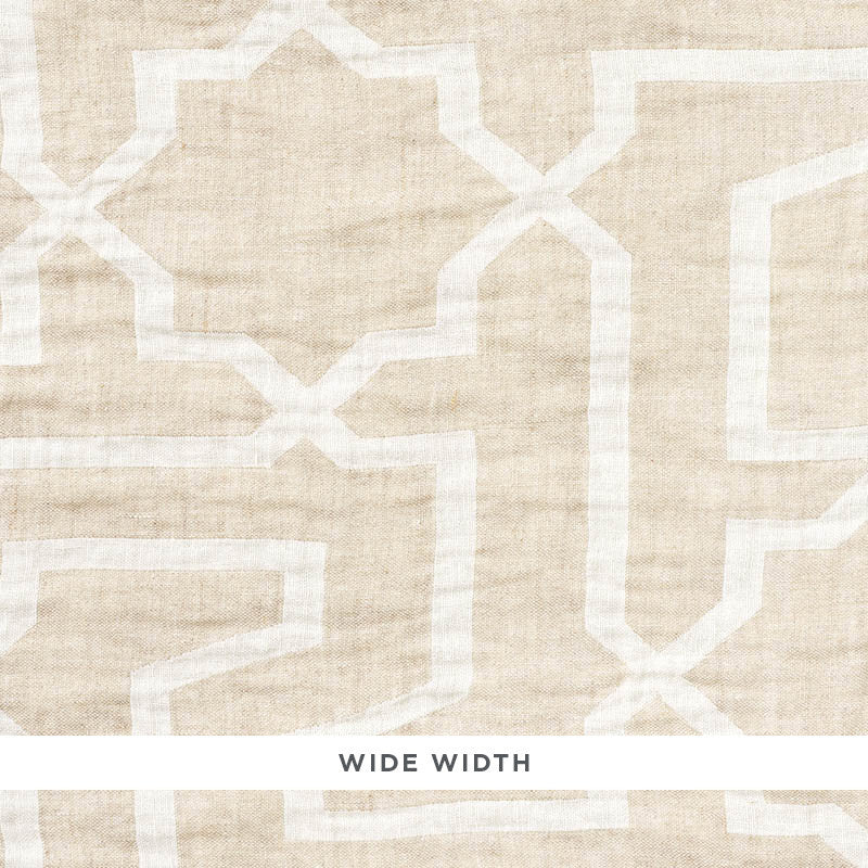 Arabesque Maze Sheer Natural 75871 by Schumacher Fabric Schumacher Fabric Arabesque Maze Sheer Natural 75871Fabric LINEN 100% SPAIN </p><p>Repeat: H: HORZ. 14 7/8" (38CM) , V: VERT. 17 3/4" (45CM) 116.5 - Fabric Carolina -