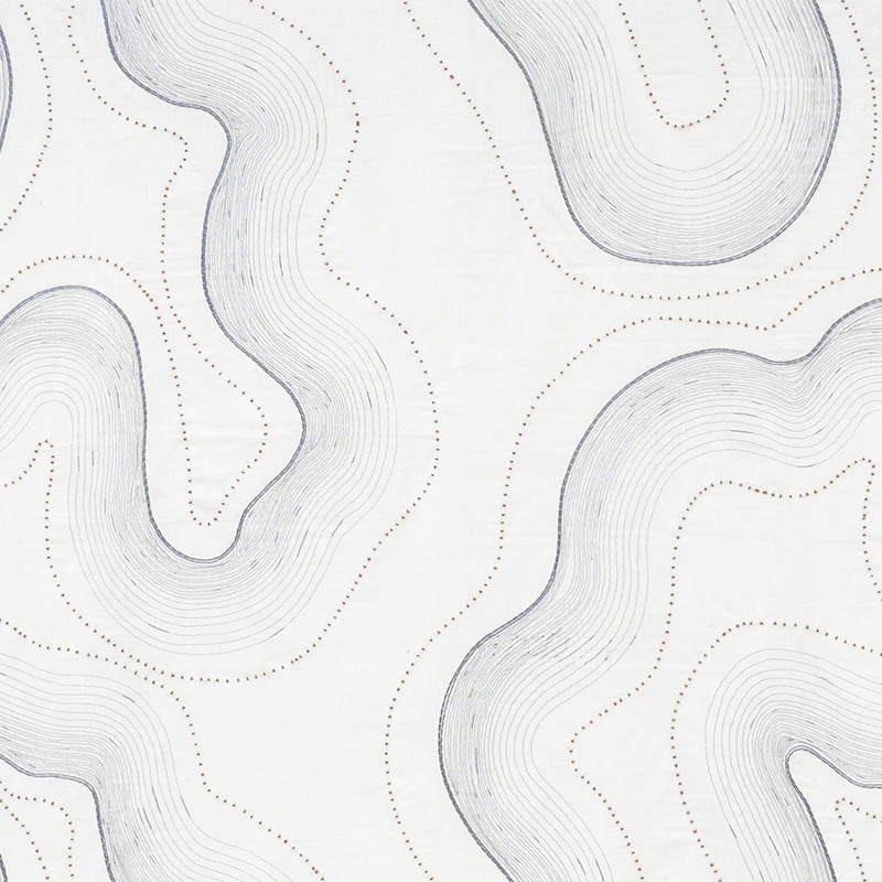 Topo Sheer Slate 75901 by Schumacher Designer Fabric Patterned-Sheers-Casements 85% Linen, 8% Viscose, 7% Acrylic - Horizontal: 25.25 and Vertical: 24.5 55 - Swanky Fabrics -