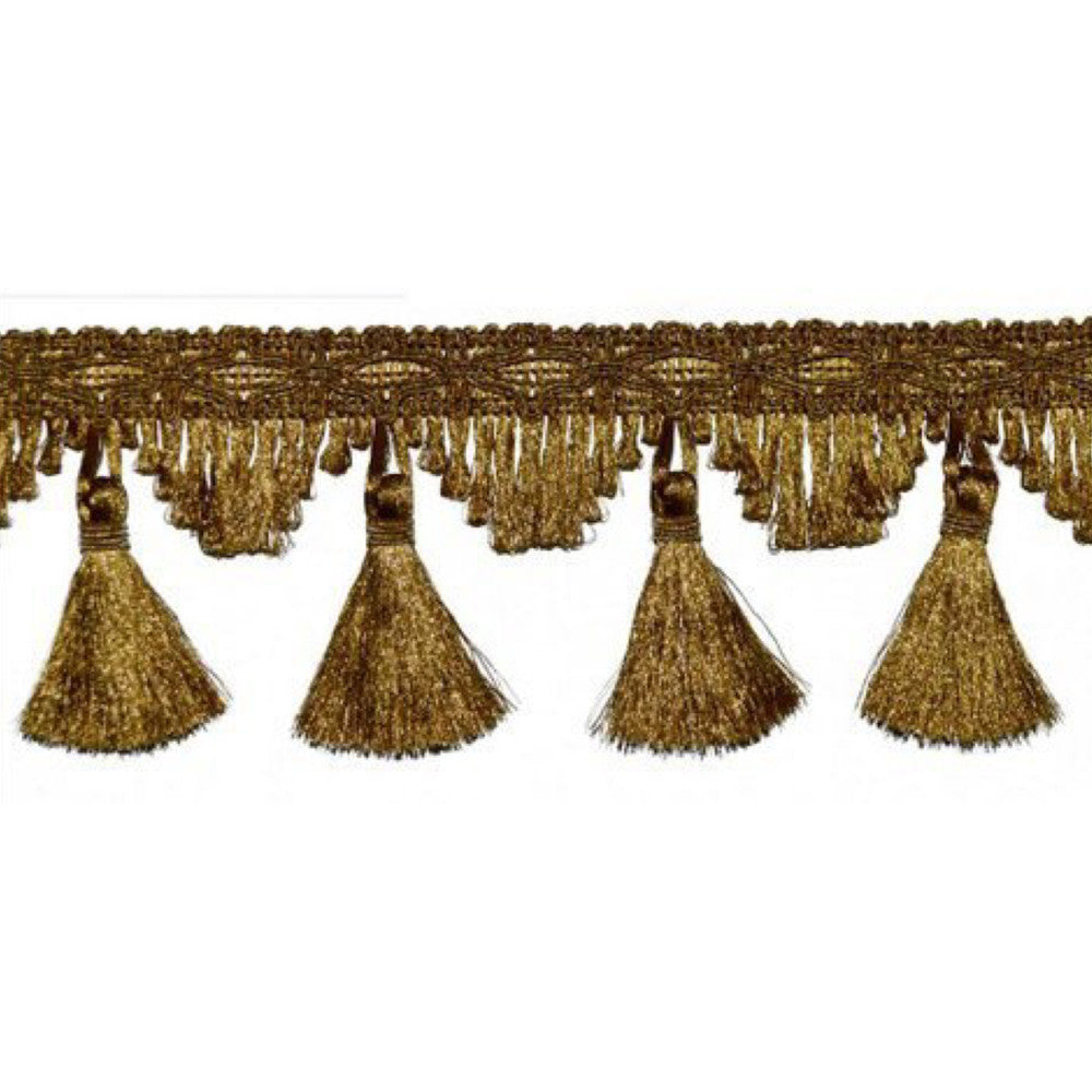 3013 Gold by Europatex Designer Fabric Metallic 100% Polyester 0.50 inches - Swanky Fabrics -