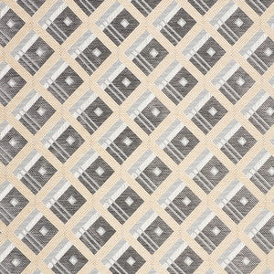 Schumacher Fabric Legrad Argyle Charcoal 76011