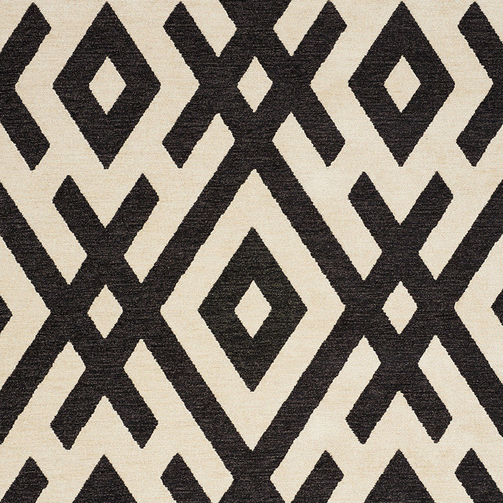 Equix Black 76020 by Schumacher Designer Fabric CLUB CAVALIER See Sample ITALY - </p><p>Repeat: Horizontal: 14" (36CM) and Vertical: 21 1/4" (54CM) 55" (140CM) - Swanky Fabrics -