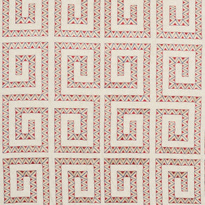 Schumacher Fabric Prado Embroidery Red 76072