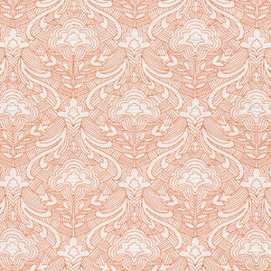 Schumacher Fabric Hendrix Embroidery Orange 76161