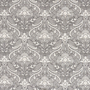 Schumacher Fabric Hendrix Embroidery Black 76162