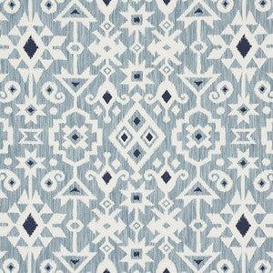 Schumacher Fabric Crusoe Ikat Sky 76521