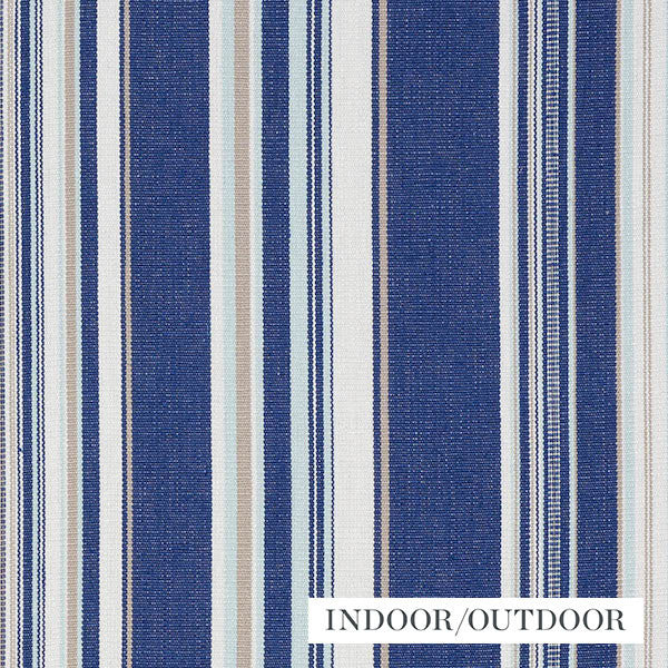 Ponderosa Stripe Blue 76630 by Schumacher Designer Fabric Indooroutdoor-Linen 96% Linen, 4% Acrylic Martindale 16,000 Horizontal: 14 and Vertical: - 56.875 - Swanky Fabrics -