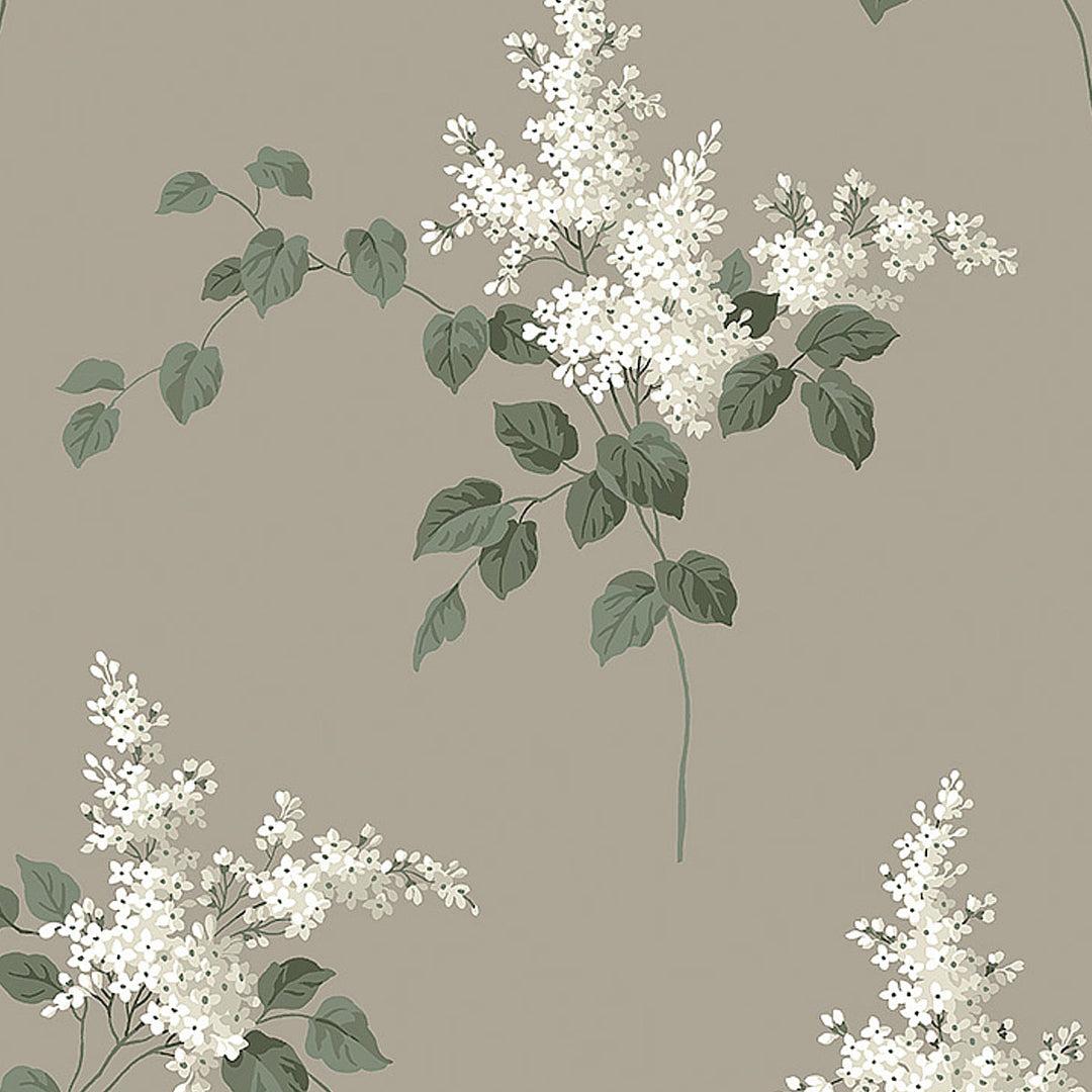 Schumacher Wallcovering Lilacs - Grisaille