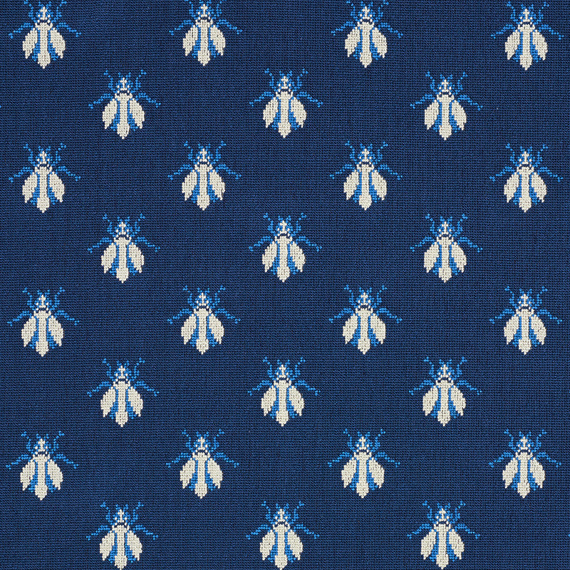 Bee Epingle Blue 77411 by Schumacher Designer Fabric CUT & PATTERNED VELVETS See Sample BELGIUM HEAVY DURABILITY </p><p>Repeat: Horizontal: 4 1/2" (11CM) and Vertical: 4" (10CM) 54" (137CM) - Swanky Fabrics -