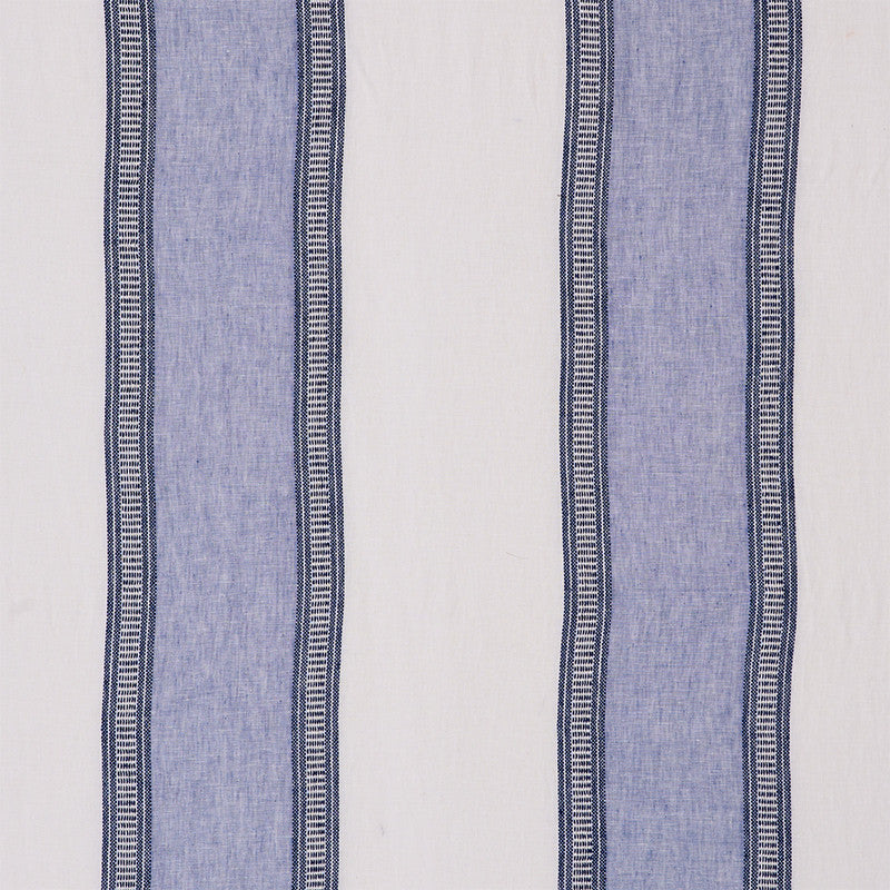 Senita Stripe Sheer Blue 77431 by Schumacher Designer Fabric TRUE WEST See Sample TURKEY - </p><p>Repeat: Horizontal: - and Vertical: 17 1/4" (44CM) 113" (338CM) - Swanky Fabrics -