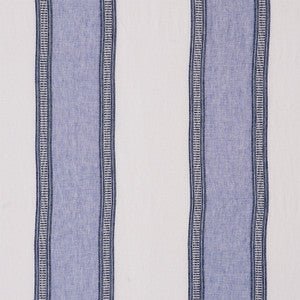 Schumacher Fabric Senita Stripe Sheer Blue 77431