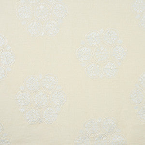 Schumacher Fabric Isla Hand Embroidery Ivory 77491