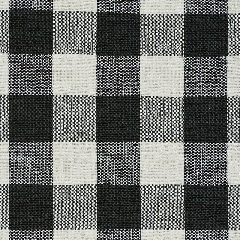 Barnes Performance Check Black 77552 by Schumacher Designer Fabric NEW TRADITIONAL II ACRYLIC 70% COTTON 30% INDIA </p><p>Repeat: Horizontal: 6 1/4" (16CM) and Vertical: 6 1/4" (16CM) 55 - Swanky Fabrics -