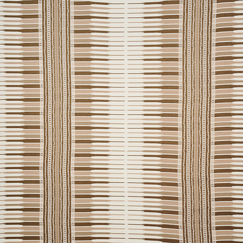 Atchison Neutral 77611 by Schumacher Designer Fabric TRUE WEST See Sample INDIA - </p><p>Repeat: Horizontal: 27" (69CM) and Vertical: 2 3/4" (7CM) 54" (137CM) - Swanky Fabrics -