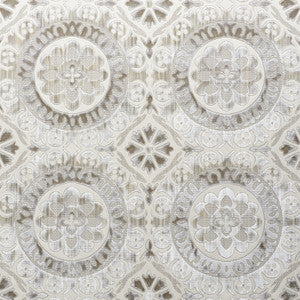 Schumacher Fabric Suzani Strie Velvet Pearl 77642