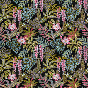 Bassett Mcnab Fabric 7806-10 Tropicale Black