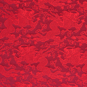 Schumacher Fabric Ruan Dragon Damask Garnet 78101