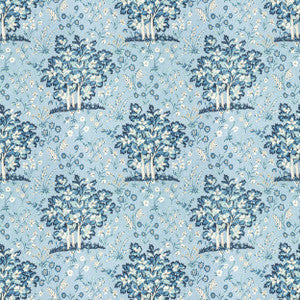 Bassett Mcnab Fabric 7813-2 Medieval Garden Ocean