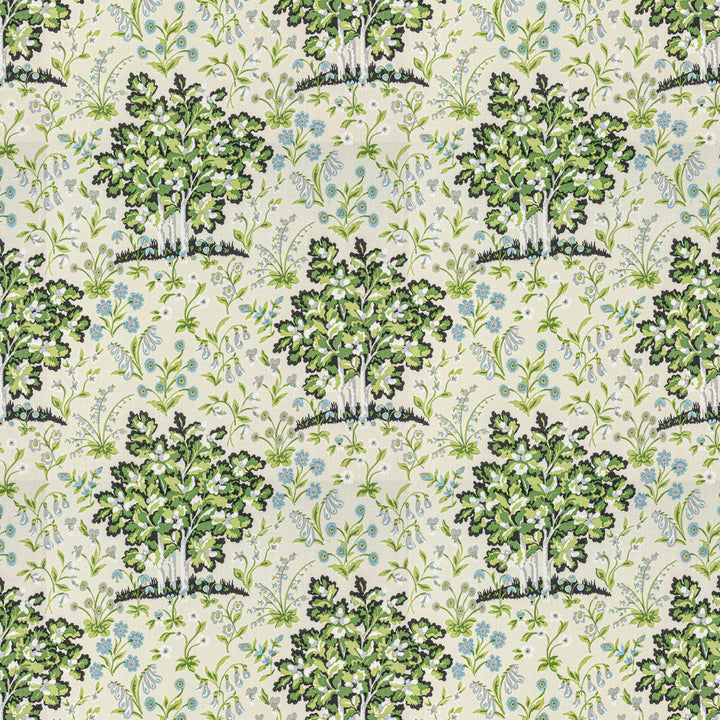 7813-7 Medieval Garden Windswept by Bassett Mcnab Designer Fabric BASSETT MCNAB SIGNATURE 100%LIN USA Horizontal: 27 and Vertical: 25.25 54 in - Swanky Fabrics -