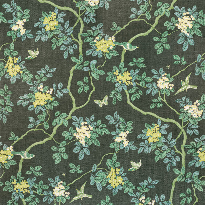7814-15 Birds And Butterfly Herringbone Woodland by Bassett Mcnab Designer Fabric BASSETT MCNAB ORIGINS 100%LIN USA FLAME RETARDANT-U.F.A.C. CLASS 1 CATB 117-2013 WYZENBEEK 18 000 DOUBLE RUB WEAR TEST (HEAVY DUTY) Horizontal: 48.000 and Vertical: 49.000 48 in - Swanky Fabrics -