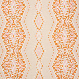 Schumacher Fabric Bayeta Embroidery Pink & Orange 78151