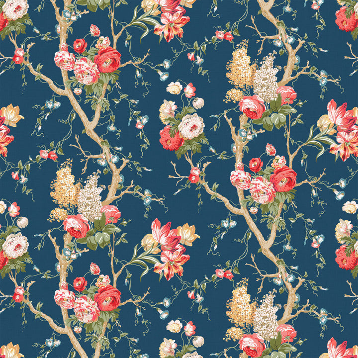 7816-2 Cassandra Pacific by Bassett Mcnab Designer Fabric BASSETT MCNAB ORIGINS 100%LIN THAILAND Horizontal: 26.375 and Vertical: 34.25 52.75 in - Swanky Fabrics -