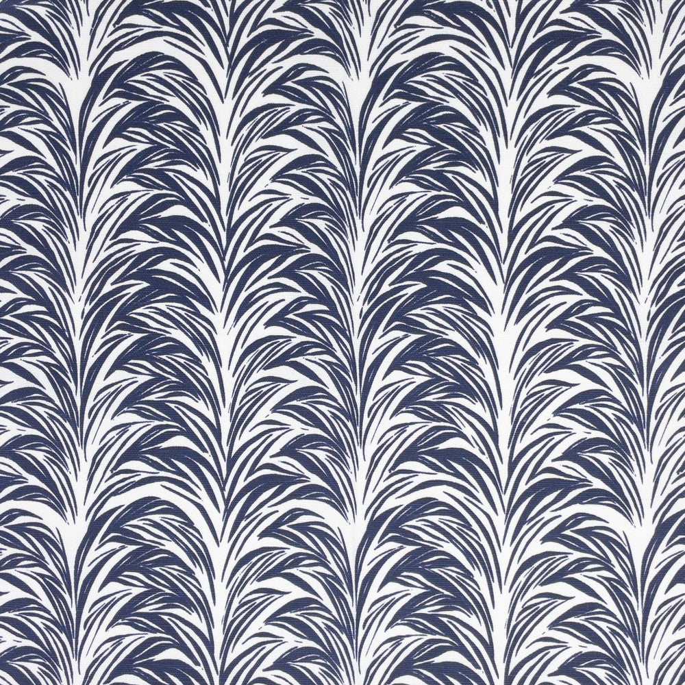 7825-2 Zebra Fern Navy by Aoc Designer Fabric HARBOR VIEW VICTORIA LARSON SHOWROOM 50%COT 50%LIN USA FLAME RETARDANT-U.F.A.C. CLASS 1 CATB 117-2013 (WYZENBEEK 63 000 DOUBLE RUB WEAR TEST (HEAVY DUTY)) Horizontal: 6.375 and Vertical: 5.375 57 in - Swanky Fabrics -