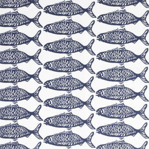 Aoc Fabric 7826-4 School Of Fish Navy