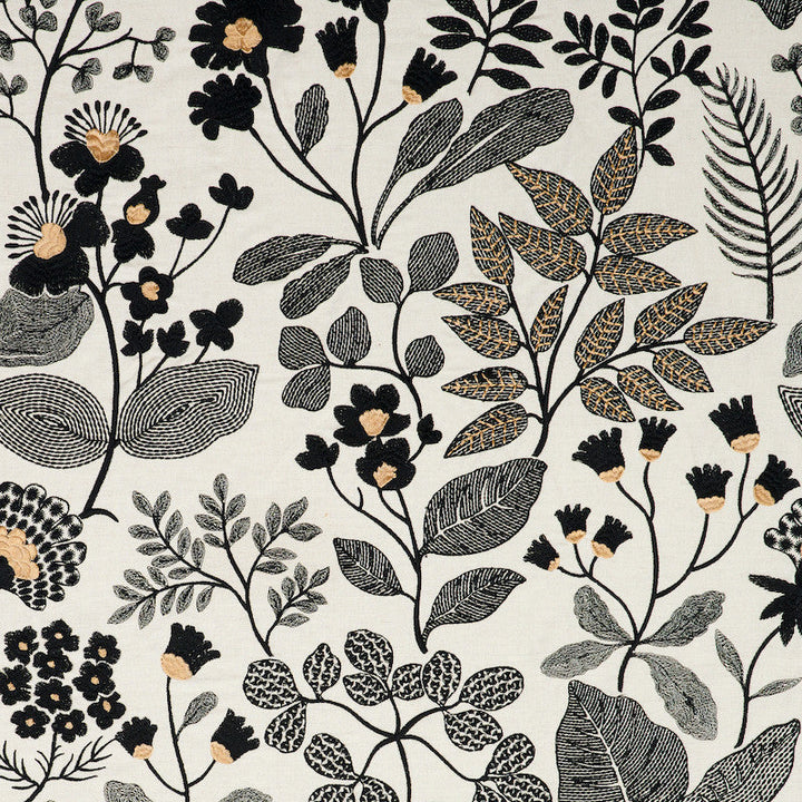 Emaline Embroidery Black 78312 by Schumacher Fabric Schumacher Fabric Emaline Embroidery Black 78312Fabric LINEN 45% INDIA </p><p>Repeat: H: HORZ. 24 3/4" (63CM) , V: VERT. 29 1/2" (75CM) 49 - Fabric Carolina -