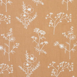 Schumacher Fabric Lisbeth Embroidery Camel 78361