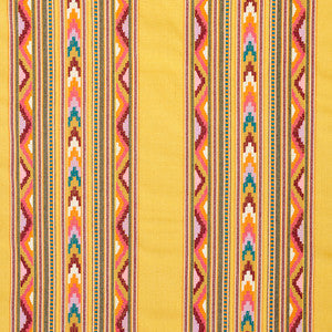 Schumacher Fabric Zarzuela Stripe Embroidery Saffron 78391