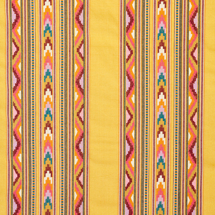 Zarzuela Stripe Embroidery Saffron 78391 by Schumacher Designer Fabric EXQUISITE EMBROIDERIES COTTON 68% LINEN 32% INDIA </p><p>Repeat: Horizontal: 13 1/4" (34CM) and Vertical: 7 7/8" (20CM) 53 - Swanky Fabrics -