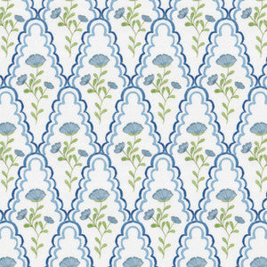 Aoc Fabric 7848 Scallop Floral 3 Denim