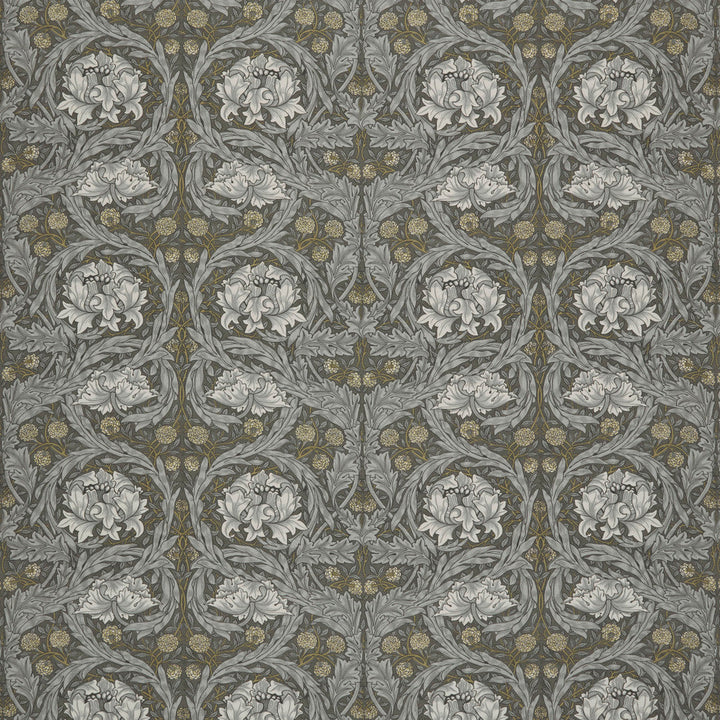 7860 African Marigold 2 Slate by Wmah Fabric Wmah Fabric 7860 African Marigold 2 SlateFabric WILLIAM MORRIS AT HOME KELMSCOTT GARDENS VOL 2 100%COT SPAIN </p><p>Repeat: H: 27.500, V: 16.125 55 in - Fabric Carolina -