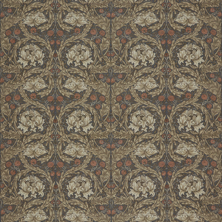 7860 African Marigold 4 Twig by Wmah Fabric Wmah Fabric 7860 African Marigold 4 TwigFabric WILLIAM MORRIS AT HOME KELMSCOTT GARDENS VOL 2 100%COT SPAIN </p><p>Repeat: H: 27.500, V: 16.125 55 in - Fabric Carolina -