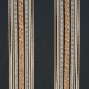 Schumacher Fabric Markova Stripe Black 78600