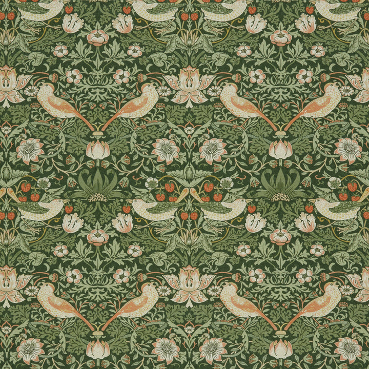 7866 Strawberry Thief 2 Chive by Wmah Fabric Wmah Fabric 7866 Strawberry Thief 2 ChiveFabric WILLIAM MORRIS AT HOME KELMSCOTT GARDENS VOL 1 100%COT SPAIN </p><p>Repeat: H: 18.250, V: 20.375 55 in - Fabric Carolina -