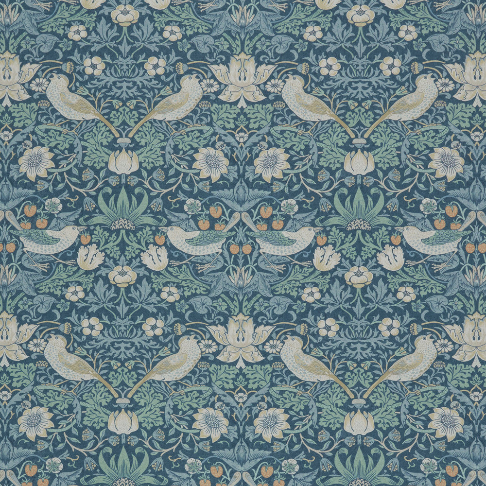 7866 Strawberry Thief 4 Bay by Wmah Fabric Wmah Fabric 7866 Strawberry Thief 4 BayFabric WILLIAM MORRIS AT HOME KELMSCOTT GARDENS VOL 1 100%COT SPAIN </p><p>Repeat: H: 18.250, V: 20.375 55 in - Fabric Carolina -