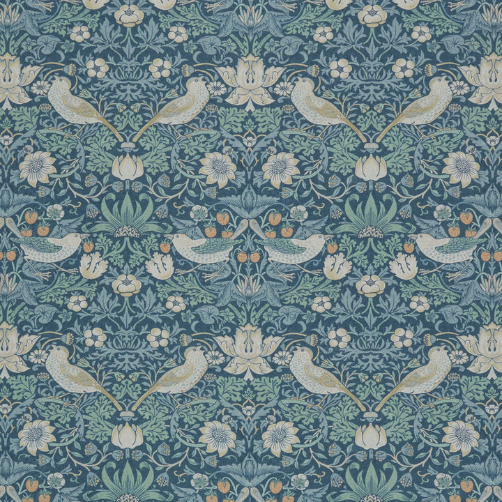 7866 Strawberry Thief 4 Bay by Wmah Fabric Wmah Fabric 7866 Strawberry Thief 4 BayFabric WILLIAM MORRIS AT HOME KELMSCOTT GARDENS VOL 1 100%COT SPAIN </p><p>Repeat: H: 18.250, V: 20.375 55 in - Fabric Carolina -