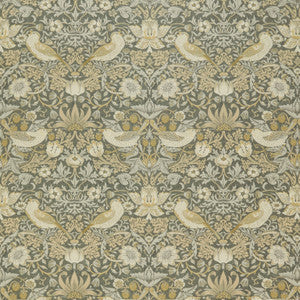 Wmah Fabric 7870 Strawberry Thief Velvet 2 Grey