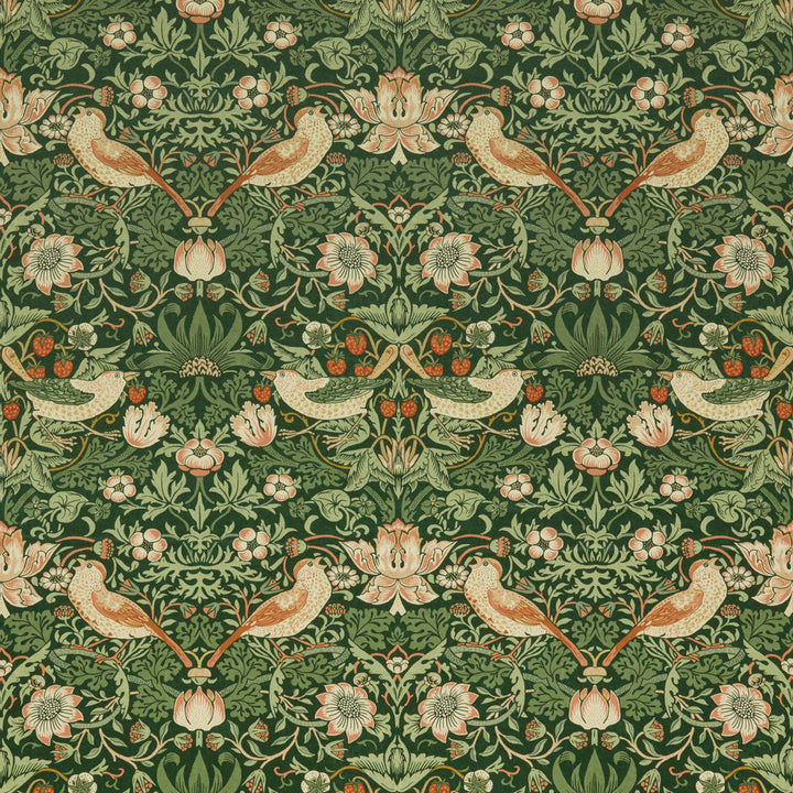 7870 Strawberry Thief Velvet 4 Hunter by Wmah Fabric Wmah Fabric 7870 Strawberry Thief Velvet 4 HunterFabric WILLIAM MORRIS AT HOME KELMSCOTT GARDENS VOL 1 100%POL TURKEY </p><p>Repeat: H: 18.000, V: 14.125 54 in - Fabric Carolina -