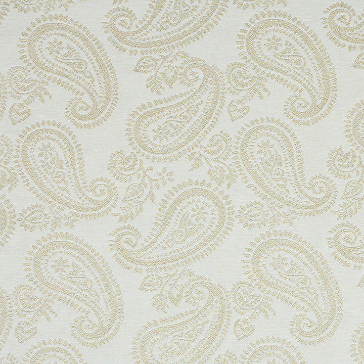 Milena Paisley Natural 78720 by Schumacher Designer Fabric NEW TRADITIONAL II See Sample ITALY - </p><p>Repeat: Horizontal: 13 3/4" (35CM) and Vertical: 13 1/2" (34CM) 55" (140CM) - Swanky Fabrics -