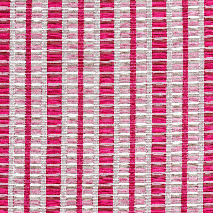 Palopo Hand Woven Stripe Flamingo 78821 by Schumacher Fabric Schumacher Fabric Palopo Hand Woven Stripe Flamingo 78821Fabric COTTON 100% GUATEMALA </p><p>Repeat: H: HORZ. 1 7/8" (5CM) , V: VERT. 6 3/4" (17CM) 34.625 - Fabric Carolina -